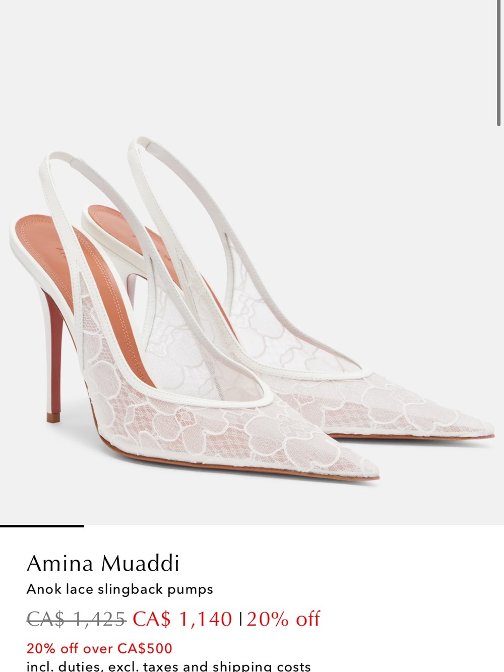Amina Muaddi ANOK LACE SOLD OUT